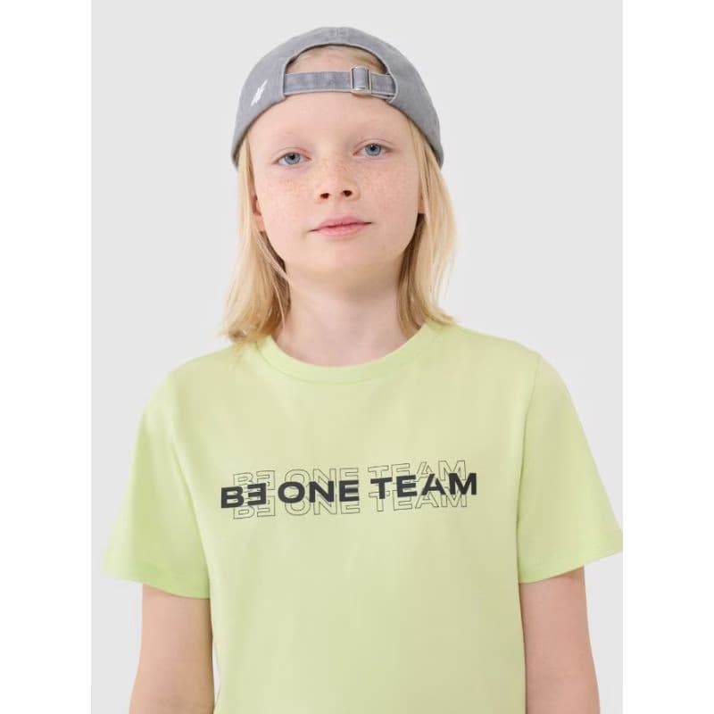 Chlapčenské tričko s krátkym rukávom 4F JUNIOR TSHIRT M2186-45N-CANARY GREEN NEON 2