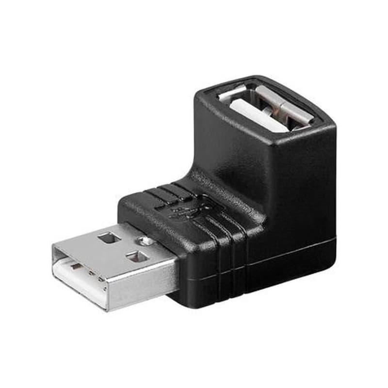 PremiumCord USB redukcia AA, Male/Female 90°