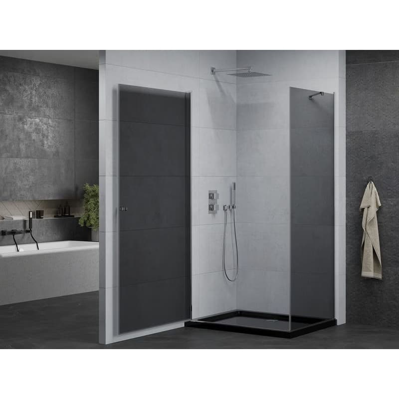 MEXEN/S - Pretória sprchovací kút 80x70, grafit, chróm + sprchová vanička vrátane sifónu 852-080-070-01-40-4070 3