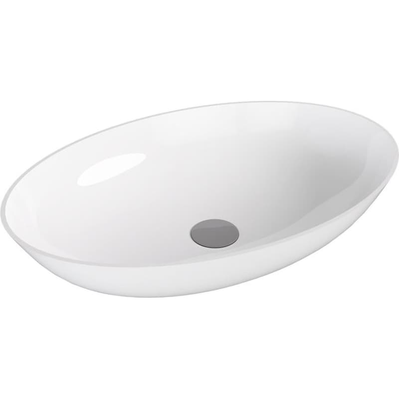 POLYSAN - BANERA OVAL umývadlo na dosku, liaty mramor, 60x40cm, biela 14397 1