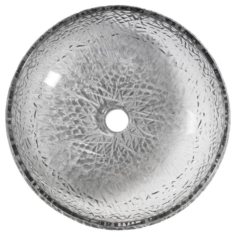 SAPHO - GAVIOTA gravírované sklenené umývadlo na dosku primer 42cm, čierna TY306 2