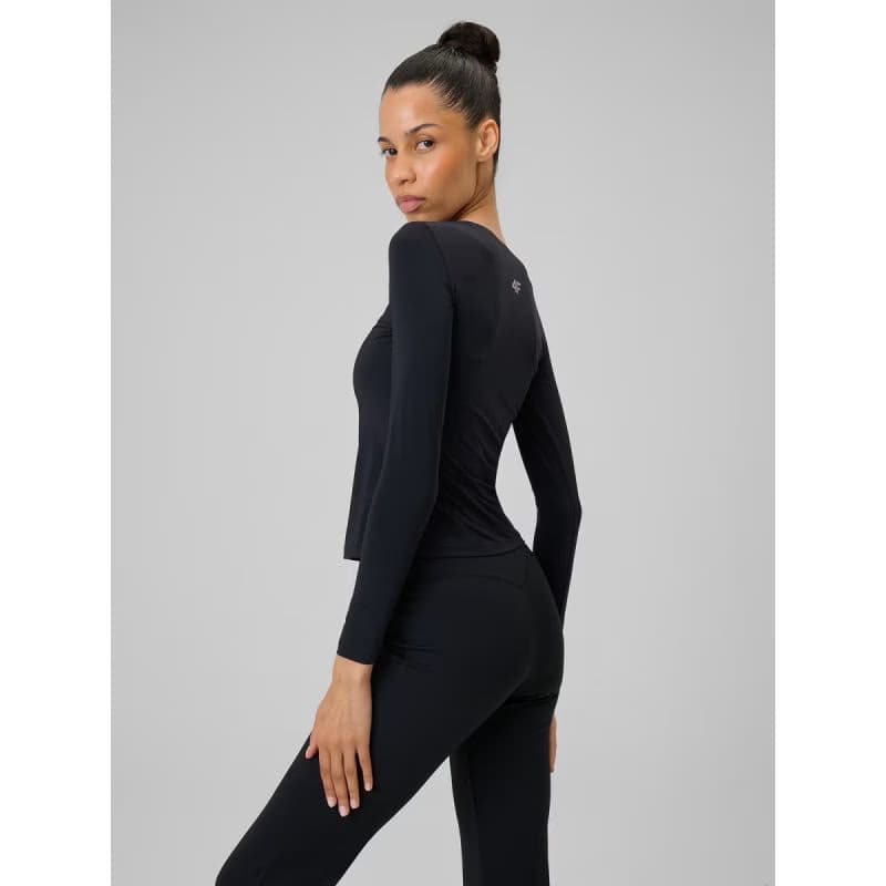 Dámske tréningové tričko s dlhým rukávom 4F LONGSLEEVE FNK F501-20S-DEEP BLACK 3