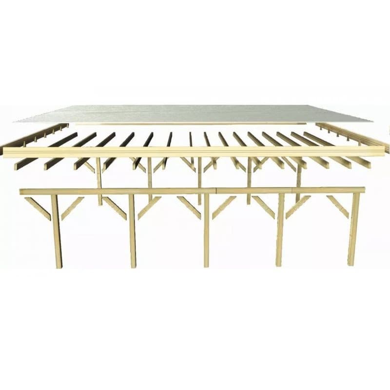 Drevený prístrešok / carport CLASSIC 3A Lanitplast 2