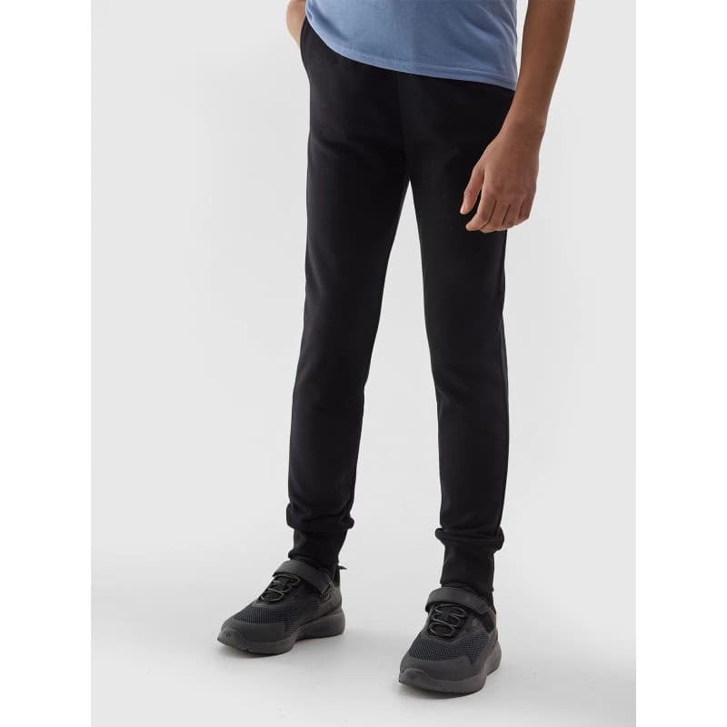 Dievčenské tepláky 4F JUNIOR TROUSERS-4FJWSS24TTROF587-20S-DEEP BLACK 2