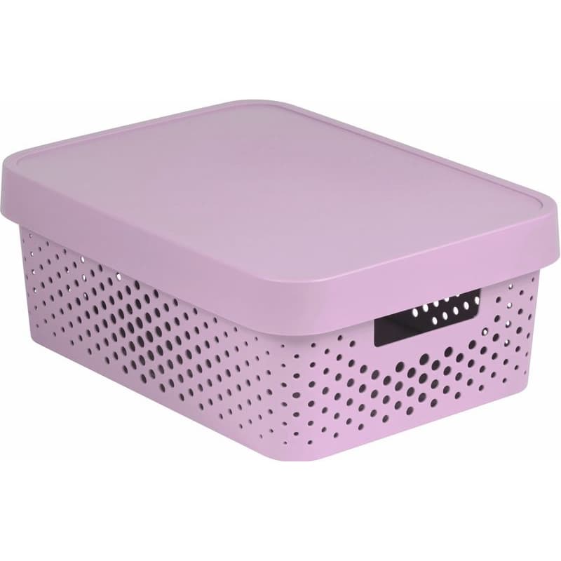 CURVER Úložný box INFINITY DOTS 11l s vekom | ružová 1