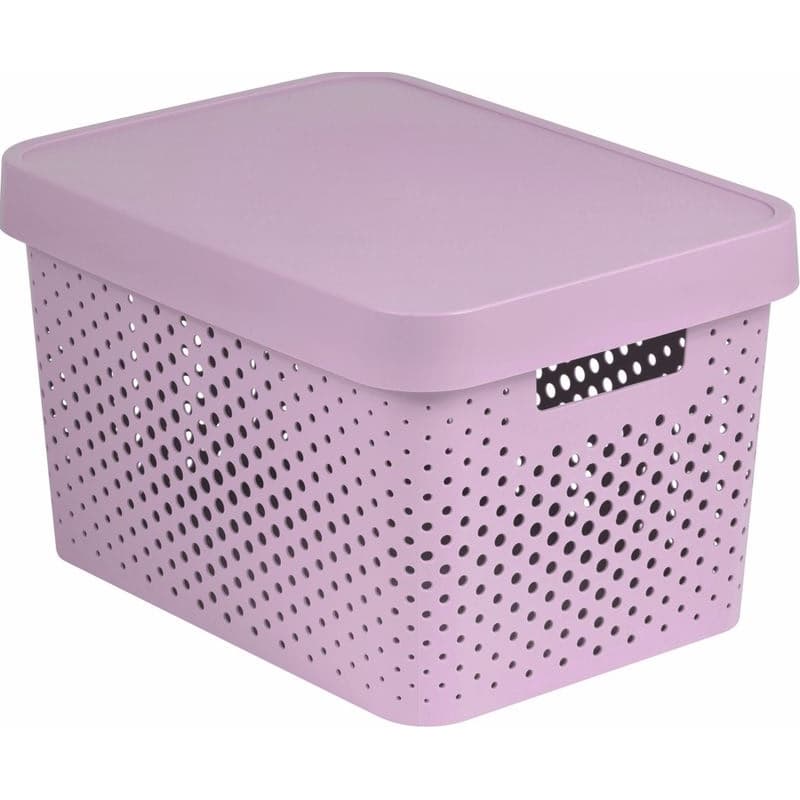 CURVER Úložný box INFINITY DOTS 17l s vekom | ružová 1