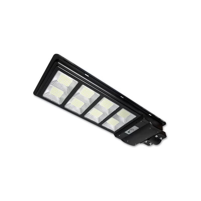 LED solárna pouličná lampa - 360W - 6000K + pohybový a súmrakový senzor + Ovládač - čierna