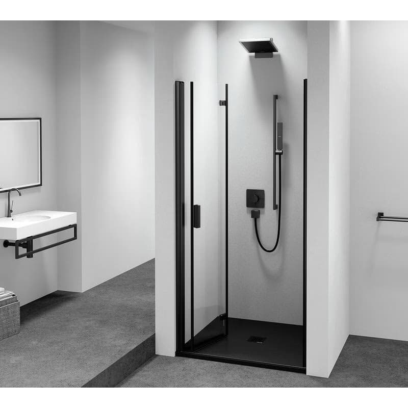 POLYSAN - ZOOM BLACK sprchové dvere do niky 800 lavé, číre sklo ZL4815BL-01 5