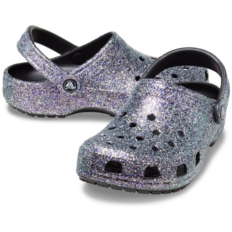 Kroksy (rekreačná obuv) CROCS Classic Glitter Clog black multi 4