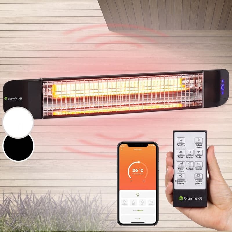 Blumfeldt Smartwave, infračervený ohrievač, 2400 W, WiFi, ovládanie cez aplikáciu, čierny 1