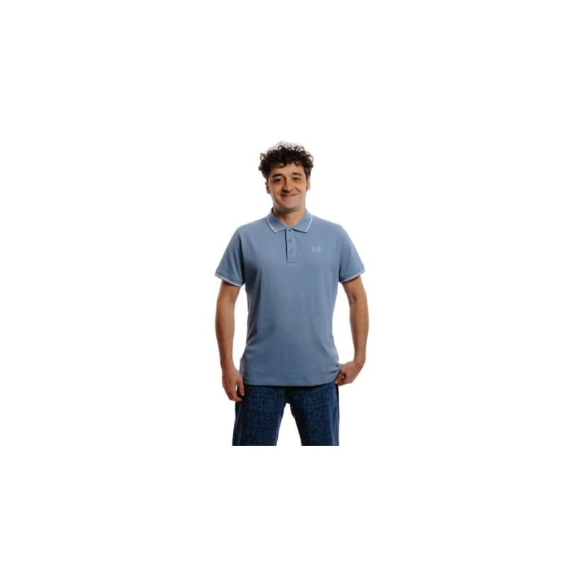 Pánske polo tričko s krátkym rukávom AUTHORITY PS- RICE PLAIN M dust blue 1