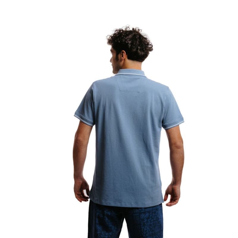 Pánske polo tričko s krátkym rukávom AUTHORITY PS- RICE PLAIN M dust blue 3