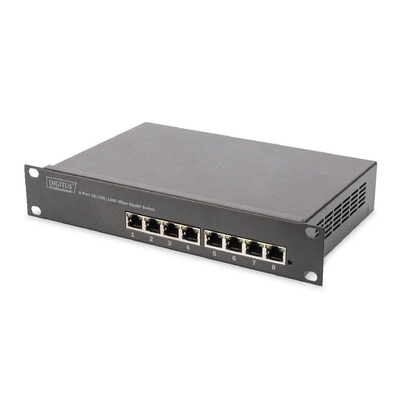 DIGITUS Gigabit Ethernet Switch 8-port, 10 palcov, nemanagovaný 2