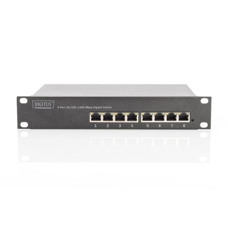 DIGITUS Gigabit Ethernet Switch 8-port, 10 palcov, nemanagovaný 3