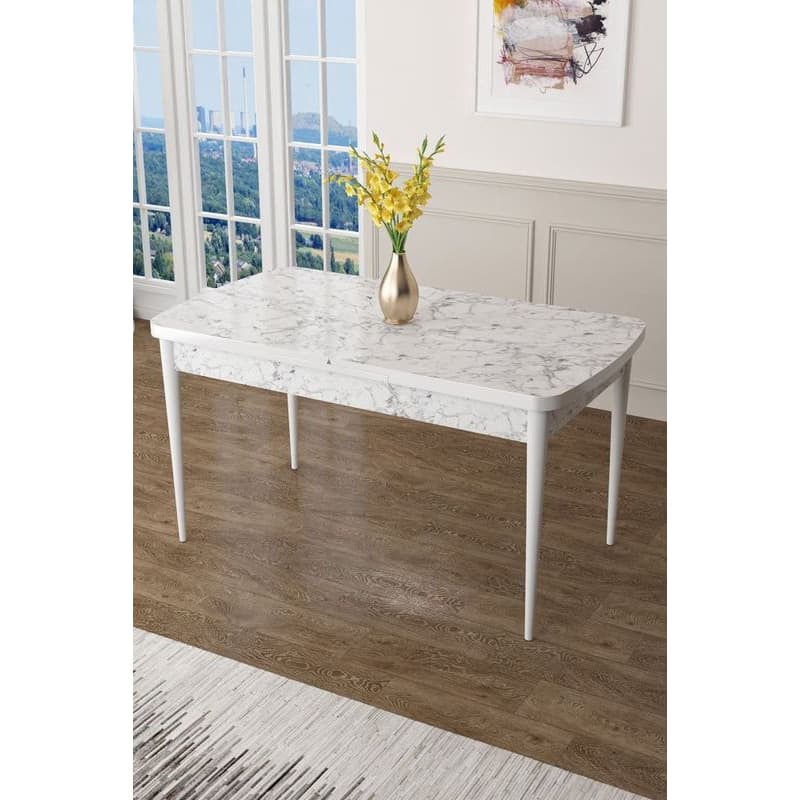Jedálenský stôl Zen - White Marble, White