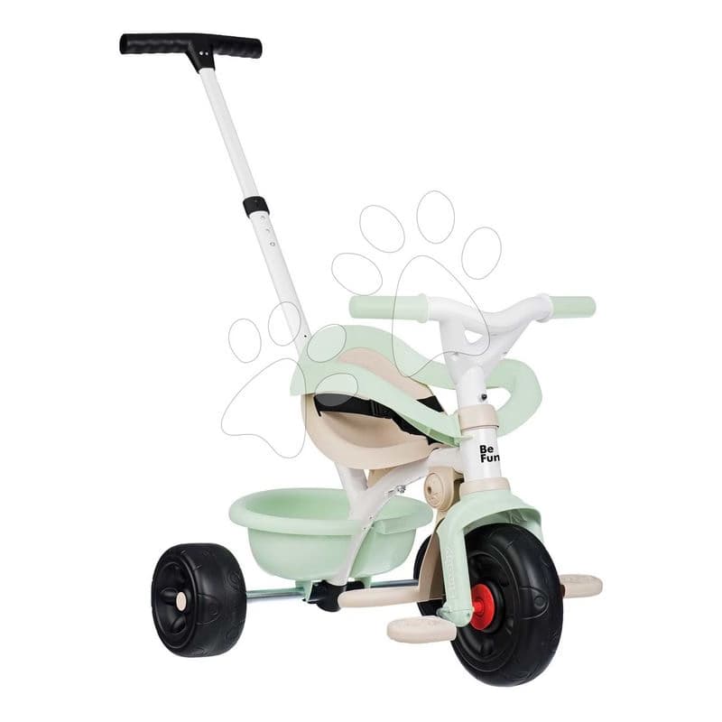 Trojkolka s voľnobehom Be Fun Comfort Tricycle Smoby s nastaviteľnou vodiacou rúčkou a ochrannou hrazdou zelená od 10 mes 1