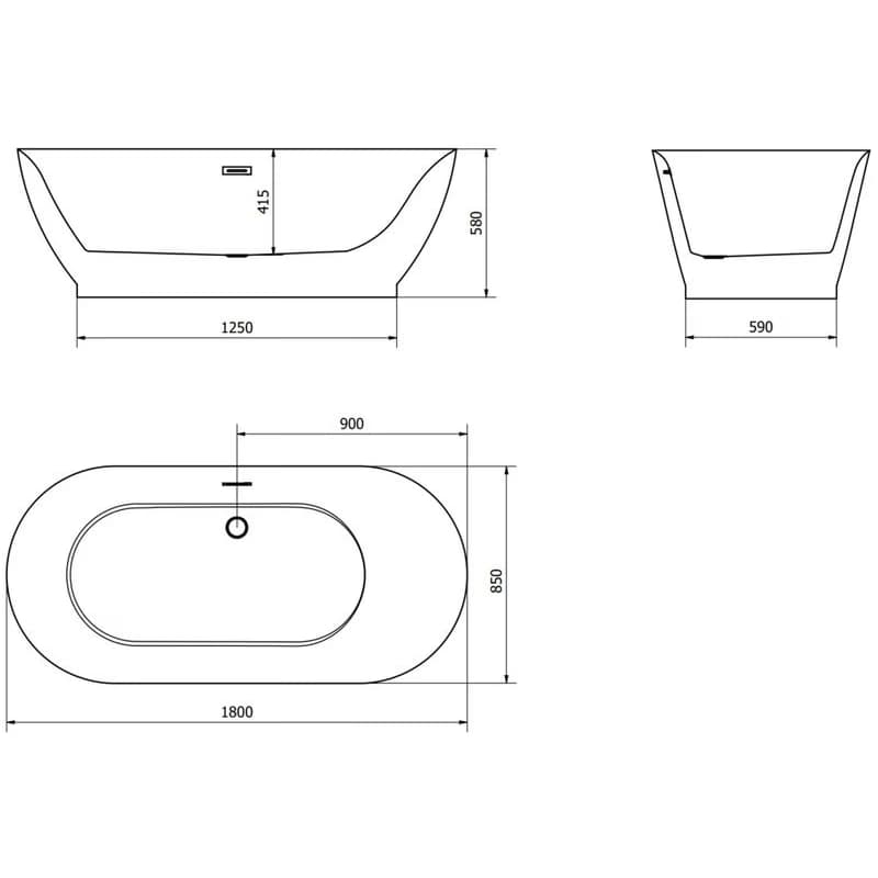 MEXEN Roxy 180 x 85 cm 51201808575-66 6