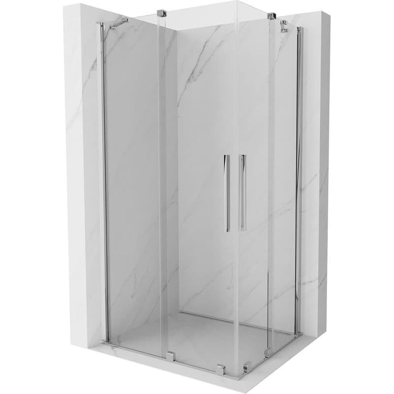 MEXEN/S - Velar Duo štvorcový sprchovací kút 90 x 80, transparent, chróm 871-090-080-02-01 1