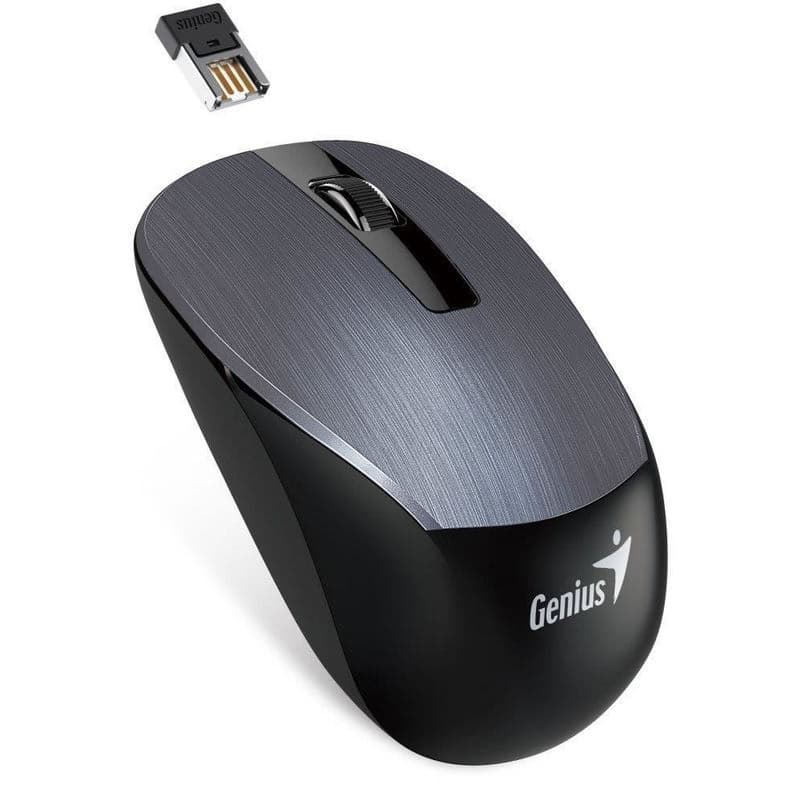 GENIUS myš NX-7015/ 1600 dpi/ Blue-Eye senzor/ bezdrôtová/ kovovo šedá 1