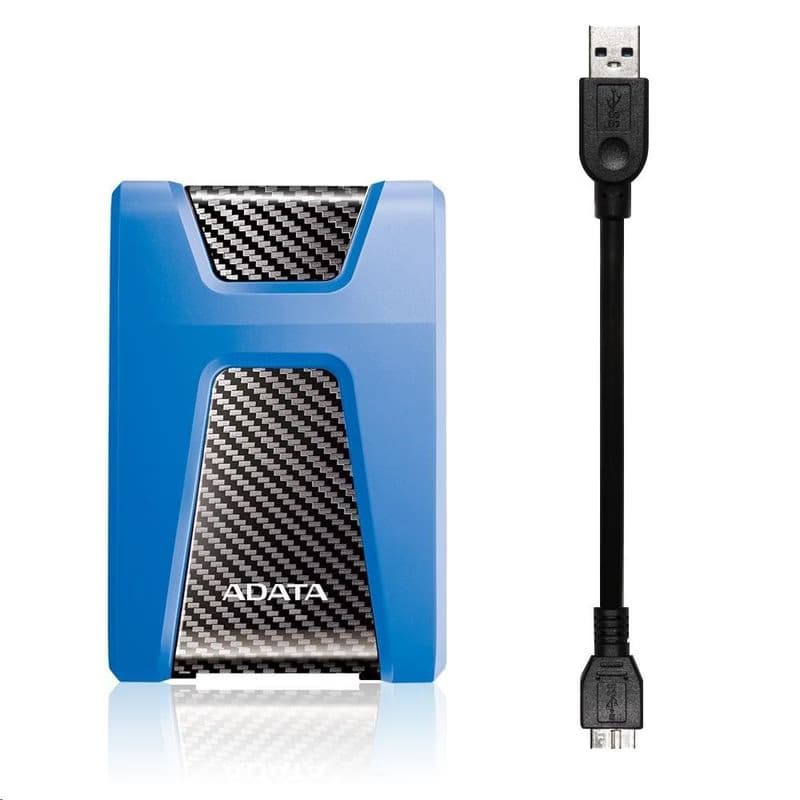ADATA Externý HDD 2TB 2,5" USB 3.1 DashDrive Durable HD650, modrý (gumový, nárazu odolný) 4