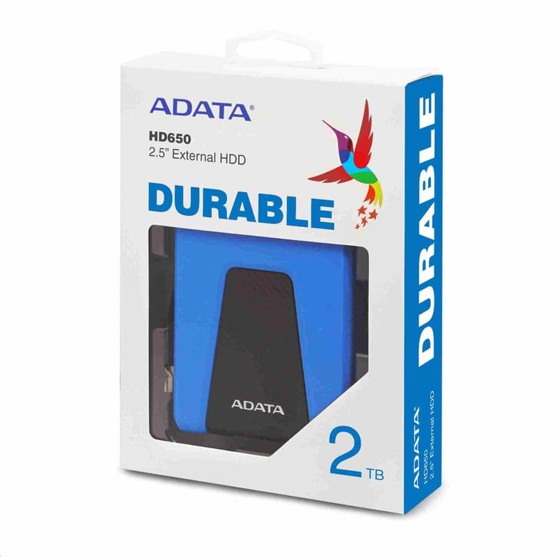 ADATA Externý HDD 2TB 2,5" USB 3.1 DashDrive Durable HD650, modrý (gumový, nárazu odolný) 5