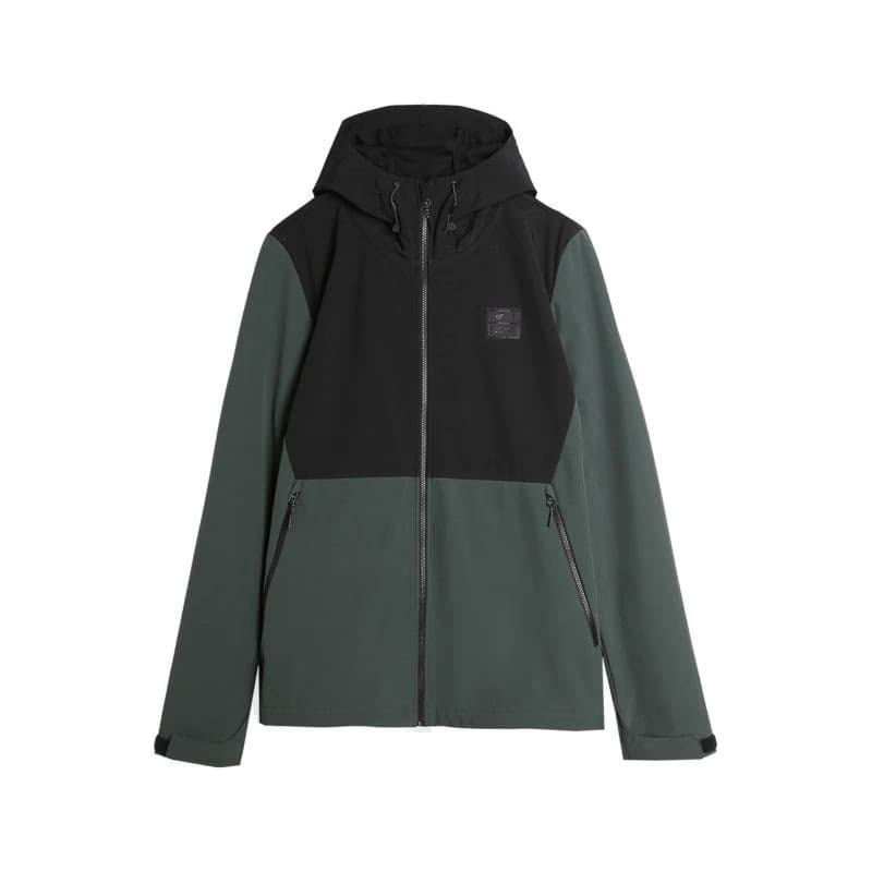 Pánska turistická softshellová bunda 4F SOFTSHELL JACKET-AW23TSOFM155-40S-DARK GREEN 3