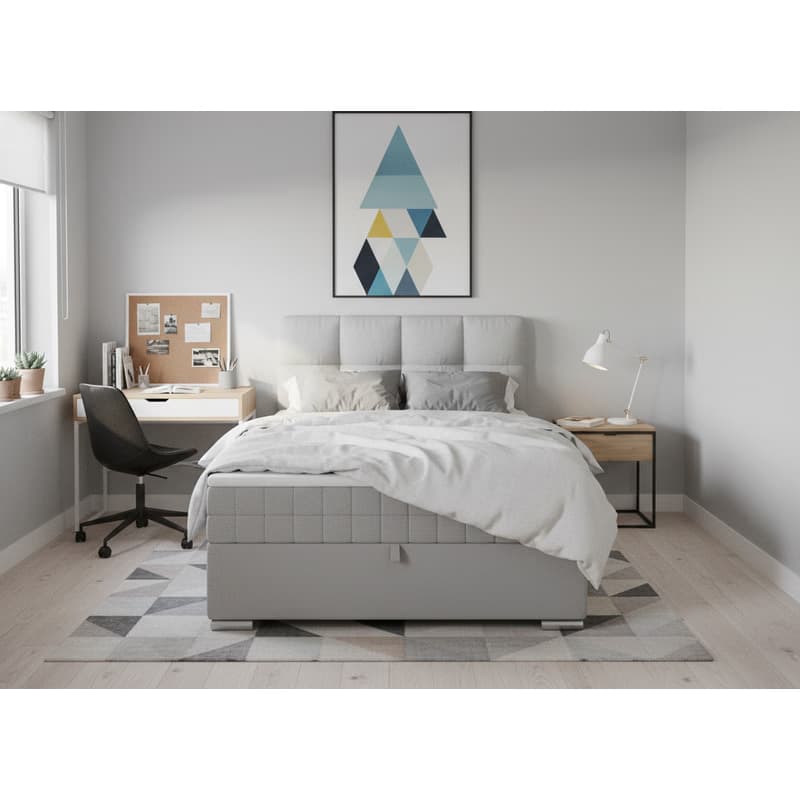 Elvisia Manželská posteľ ALPINA Boxspring | 120 x 200 cm Farba: Sivá / Vinci 07 2
