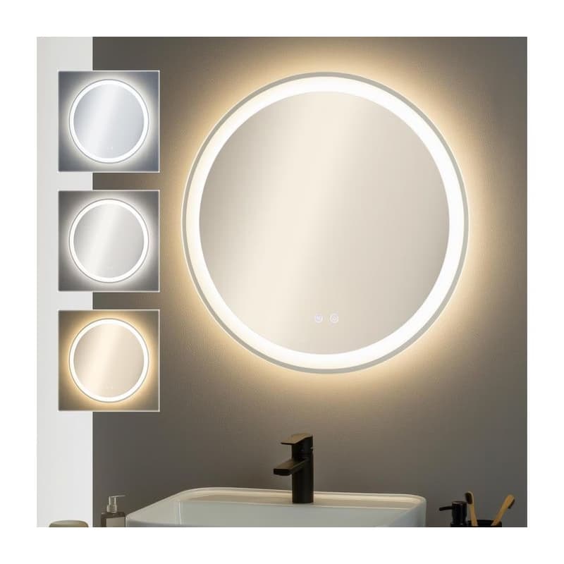 Brilagi-LED stmievateľné kúpeľňové vyhrievané zrkadlo s podsvietením AVA PRO LED/18W/230V priemer 60 cm IP44 FG-GM1109-18W 1