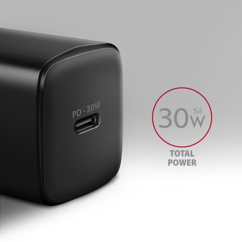 AXAGON ACU-PD30, Sil nabíjačka do siete 30W, 1x port USB-C, PD3.0/PPS/QC4+/SFC/AFC/Apple, čierna 2