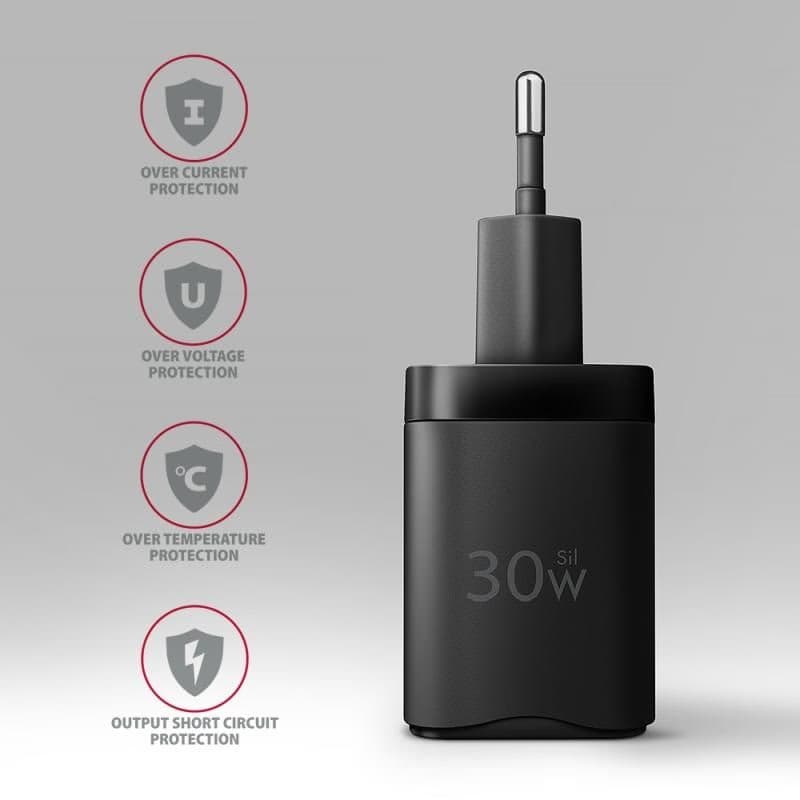 AXAGON ACU-PD30, Sil nabíjačka do siete 30W, 1x port USB-C, PD3.0/PPS/QC4+/SFC/AFC/Apple, čierna 5