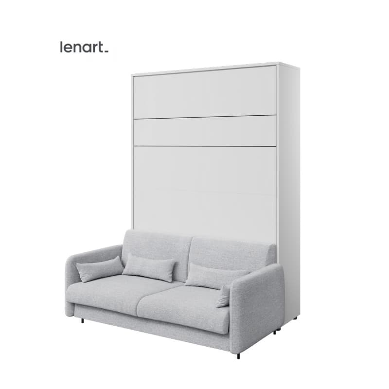 Dig-net nábytok Posteľ Lenart BED CONCEPT s pohovkou | biela 140 x 200 cm