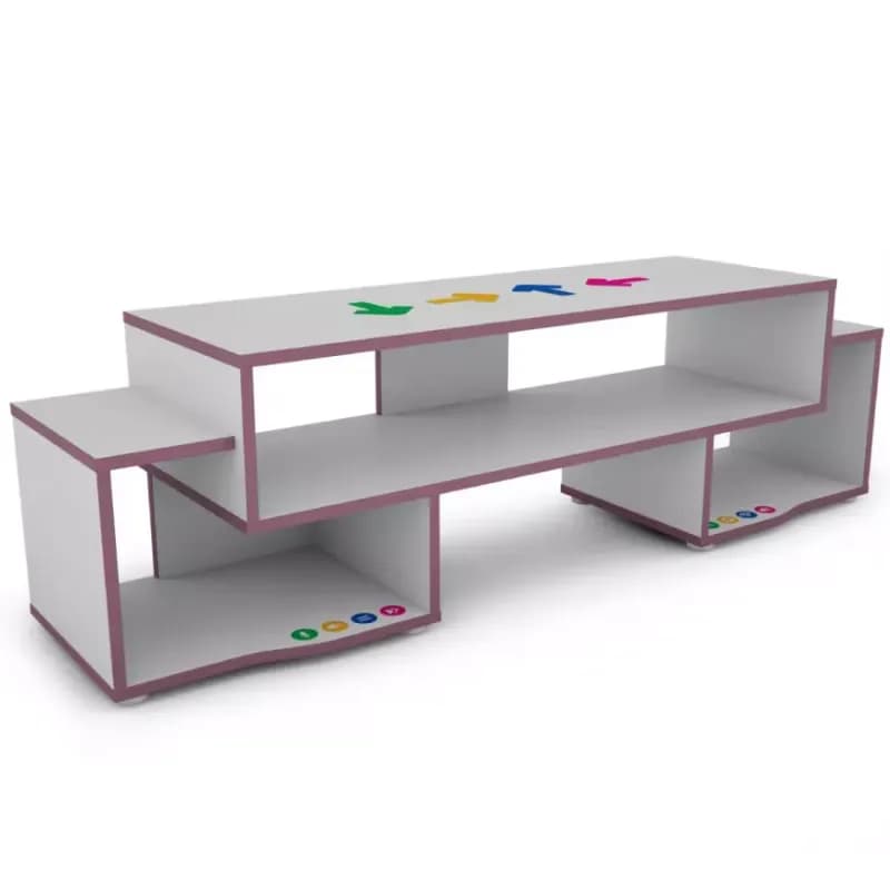 TV stolík Matrix 140 biela/fialový 1