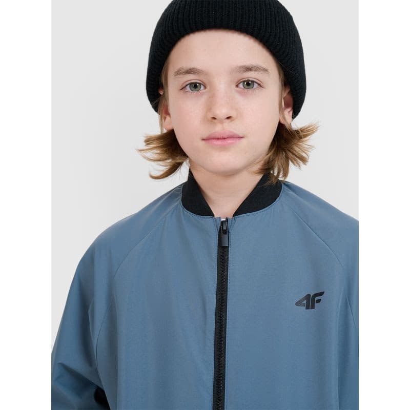 Chlapčenská bunda 4F JUNIOR JACKET-JWSS25TJACM186-32S-BLUE 2