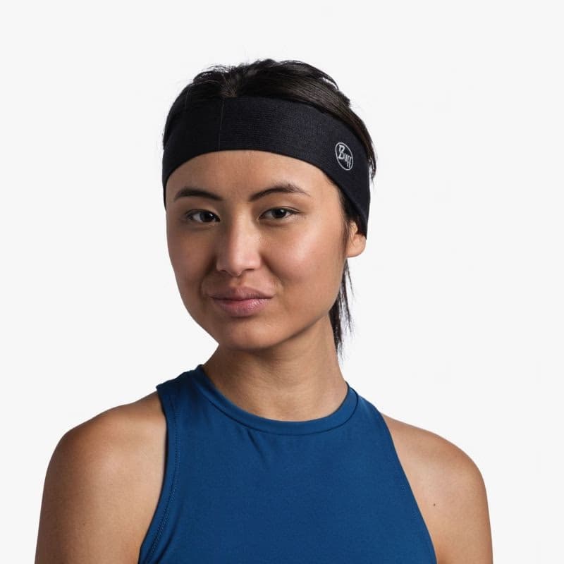 Čelenka BUFF COOLNET UV® SLIM HEADBAND SOLID BLACK 3