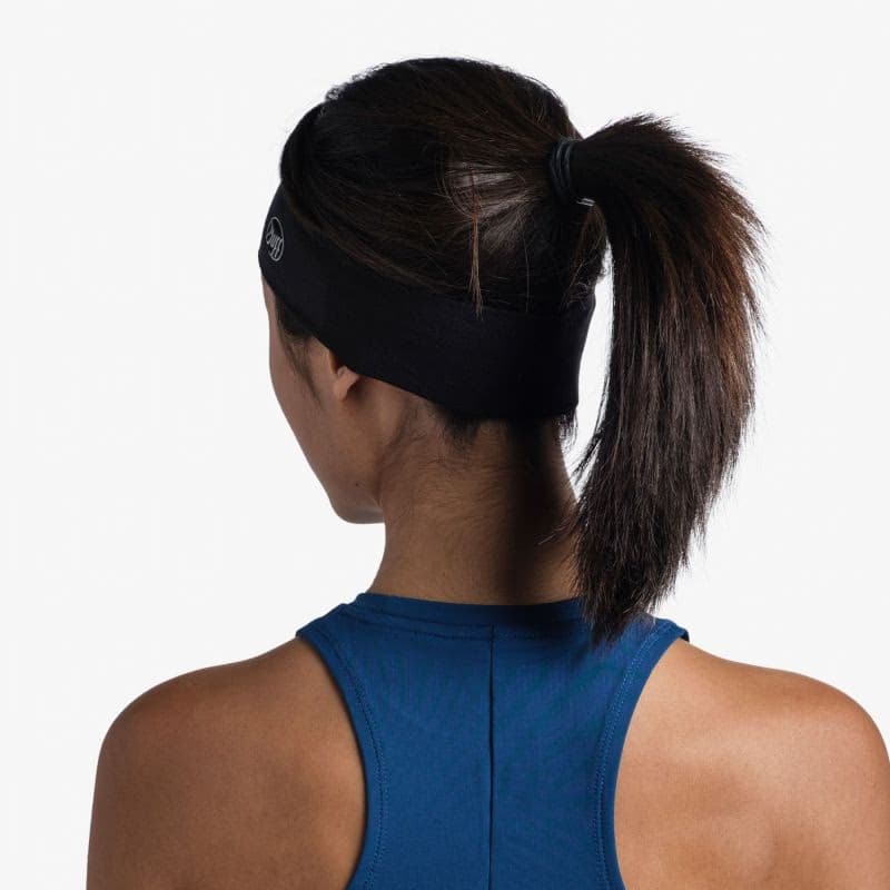 Čelenka BUFF COOLNET UV® SLIM HEADBAND SOLID BLACK 4
