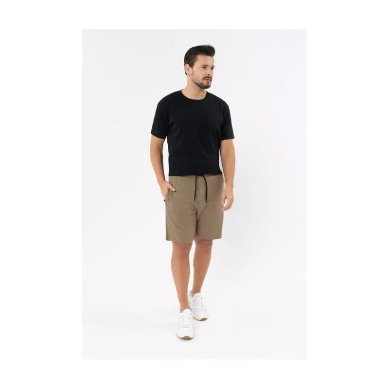 Pánske teplákové kraťasy VOLCANO M-JANI-BEIGE 2