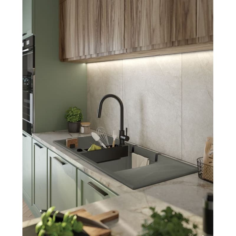 DEANTE DEANTE - Magnetic anthracite metallic granitový drez 2-bowl ZRM_T213 2