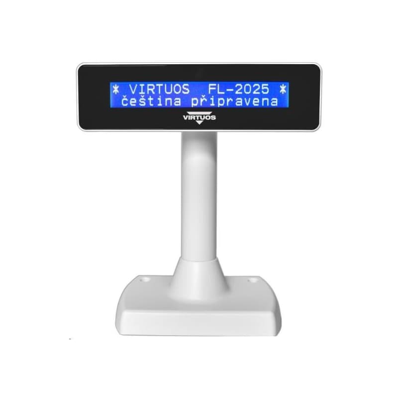 Virtuos zákaznícky displej Virtuos FL-2025MB 2x20, USB, biely