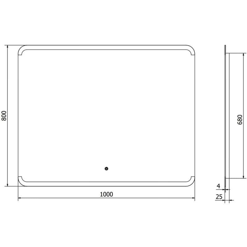 MEXEN - Nida zrkadlo s osvetlením 100 x 80, LED 600 9806-100-080-611-00 5