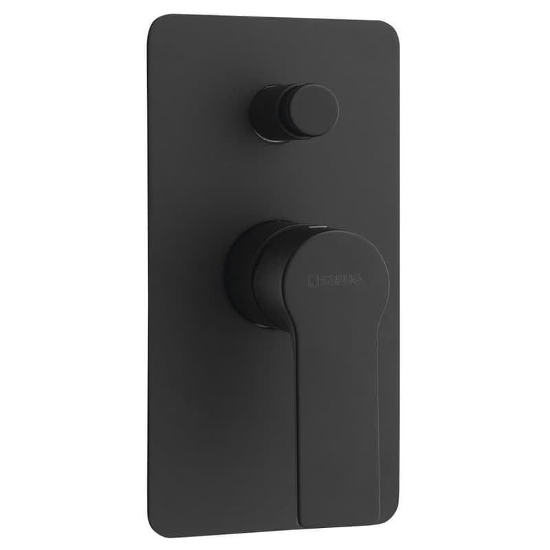 SAPHO - PAX podomietková sprchová batéria, 2 výstupy, čierna matná XA42/15 1