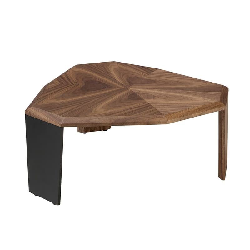 Estila Luxusný moderný konferenčný stolík Vita Naturale z hnedého orechového dreva s dizajnovou vrchnou doskou atypického tvaru 32 cm 1