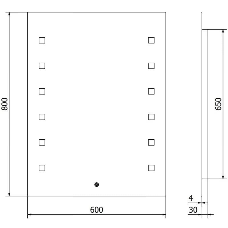 MEXEN - Ner zrkadlo s osvetlením 60 x 80, LED 600 9809-060-080-611-00 6