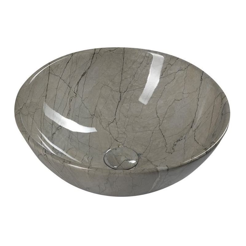 SAPHO - DALMA keramické umývadlo na dosku, priemer 42cm, grigio 113