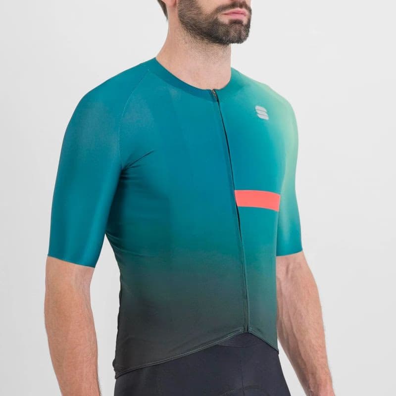 Pánsky cyklistický dres s krátkym rukávom SPORTFUL Bomber jersey, shade spruce pompelmo 4