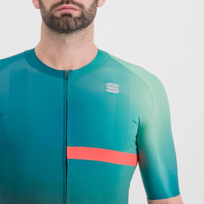 Pánsky cyklistický dres s krátkym rukávom SPORTFUL Bomber jersey, shade spruce pompelmo 5