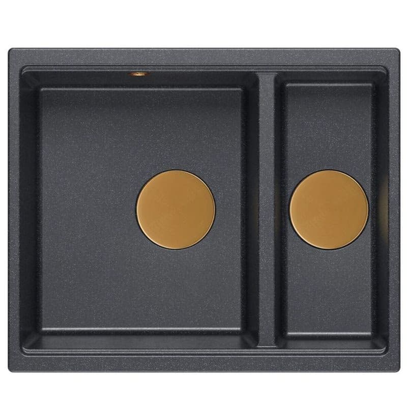 Quadron Quadron - Granitový drez Logan 150 Black Metallic Meď HCQL5646U8-C1_U 2