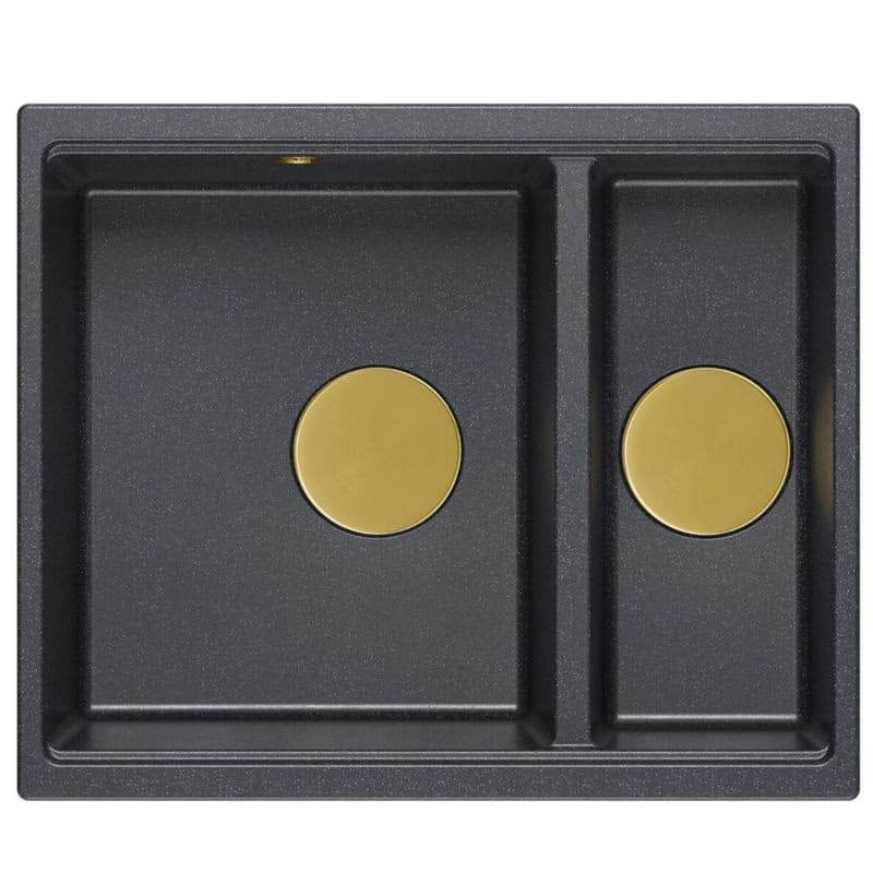 Quadron Quadron - Granitový drez Logan 150 Black Metallic Meď HCQL5646U8-C1_U 6
