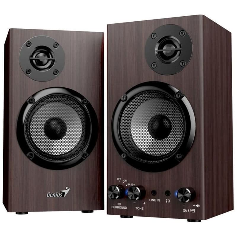 GENIUS Reproduktor SP-HF520BT, BT, 3.5mm jack, 20W, tmavé drevo