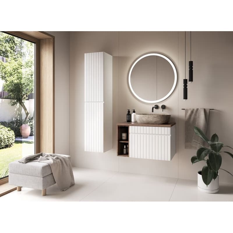 ArtCom Vysoká skrinka do kúpeľne ICONIC White 80-01 5