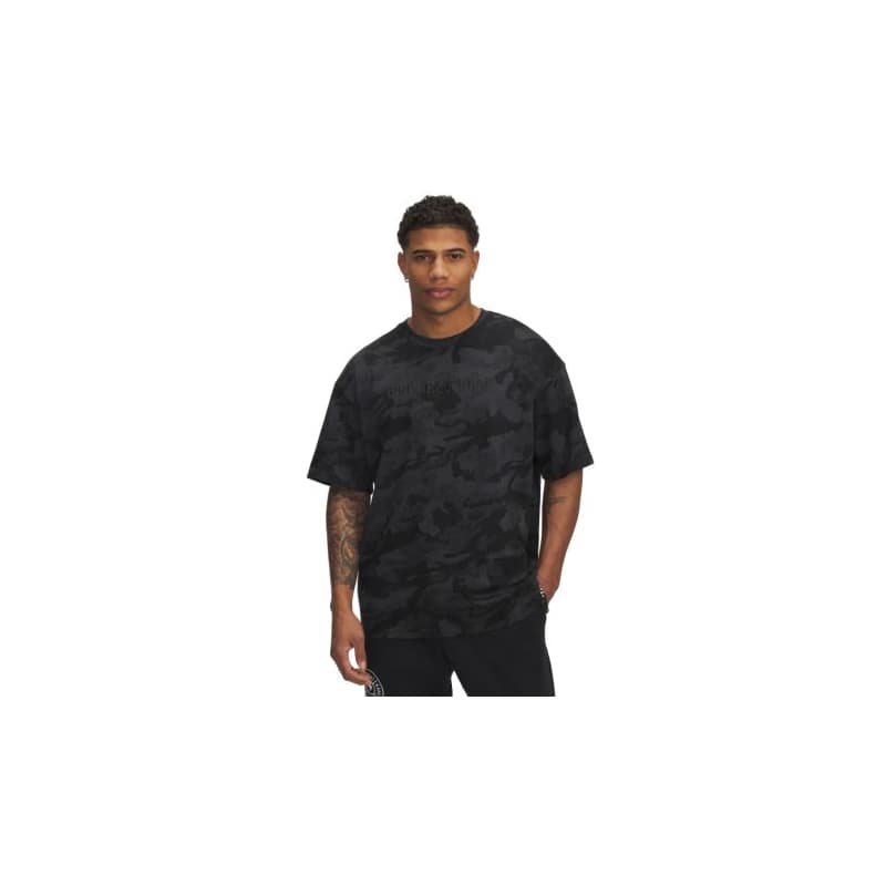 Pánske tričko s krátkym rukávom UNDER ARMOUR PROJECT ROCK Hwt AOP SS-BLK 1